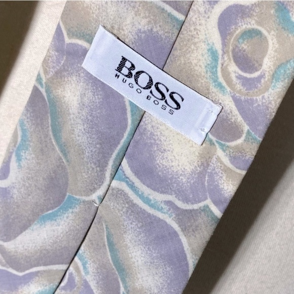 Boss Hugo Boss Pastel Floral Cotton Tie - Picture 6 of 8
